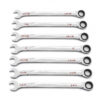 GearWrench 86452 120XP Universal Spline XL Ratcheting Combination SAE Wrench Set 7-Piece