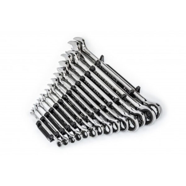GearWrench 86959 90-Tooth 12 Point SAE Combination Ratcheting Wrench Set 14-Piece