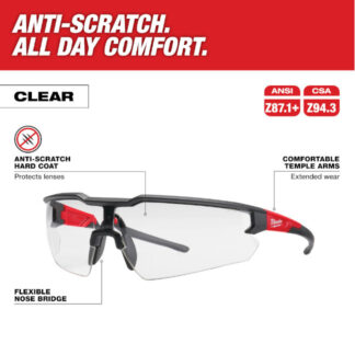 Milwaukee 48-73-2010 Anti-Scratch Safety Glasses-Clear2