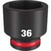 Milwaukee 49-66-6268 SHOCKWAVE Impact Duty 1/2" Drive 36MM Standard Metric 6-Point Socket Milwaukee 49-66-6268 SHOCKWAVE Impact Duty 1/2" Drive 36MM Standard Metric 6-Point Socket