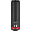 Milwaukee 49-66-6276 SHOCKWAVE™ Impact Duty 1/2" Drive 15MM Deep 6 Point Socket Milwaukee 49-66-6276 SHOCKWAVE™ Impact Duty 1/2" Drive 15MM Deep 6 Point Socket