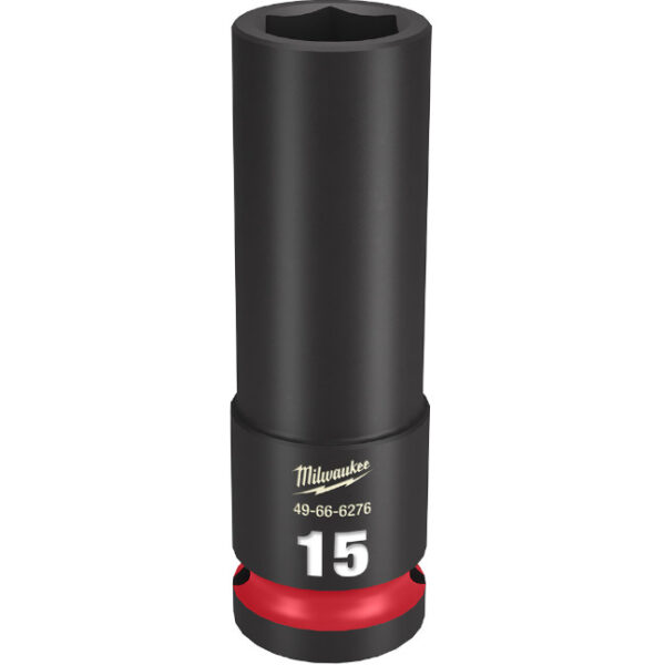 Milwaukee 49-66-6276 SHOCKWAVE™ Impact Duty 1/2" Drive 15MM Deep 6 Point Socket