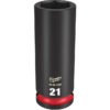 Milwaukee 49-66-6282 SHOCKWAVE™ Impact Duty 1/2" Drive 21MM Deep 6 Point Socket