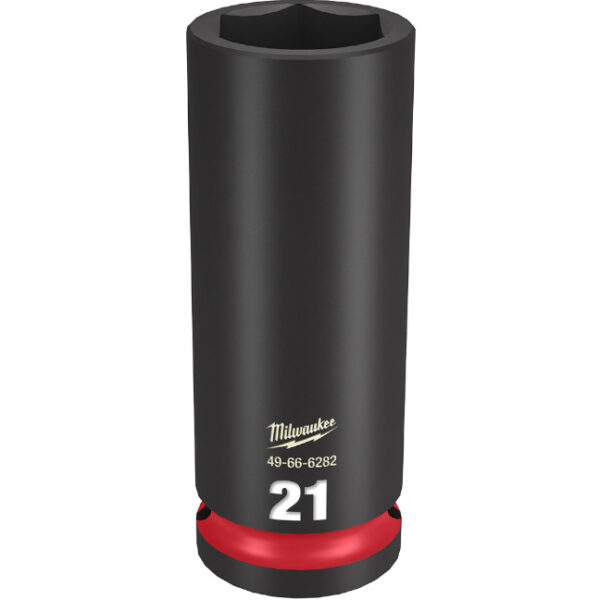 Milwaukee 49-66-6282 SHOCKWAVE™ Impact Duty 1/2" Drive 21MM Deep 6 Point Socket