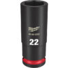 Milwaukee 49-66-6283 SHOCKWAVE™ Impact Duty 1/2" Drive 22MM Deep 6 Point Socket