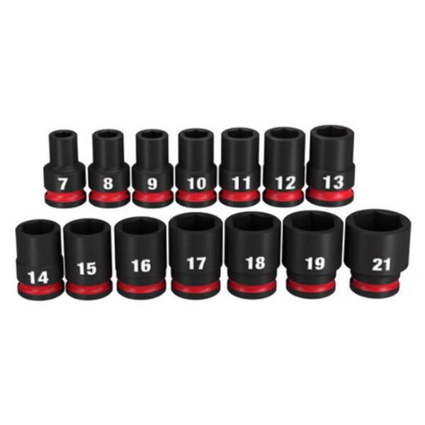 Milwaukee 49-66-7007 14-Piece SHOCKWAVE Impact Duty 3/8" Drive Metric Standard 6 Point Socket Set