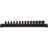 Milwaukee 49-66-7002 Milwaukee 49-66-7002 14PC SHOCKWAVE Impact Duty 1/4" Drive Metric Standard Length 6-Point Socket Set