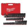 Milwaukee 49-66-7009 SHOCKWAVE Impact Duty 3/8" Drive SAE and Metric Deep 6 Point Socket Set 43-Piece
