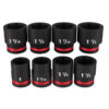 Milwaukee 49-66-7017 Milwaukee 49-66-7017 8-Piece SHOCKWAVE Impact Duty 3/4"Drive SAE Standard 6-Point Socket Set