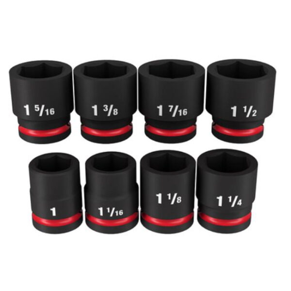 Milwaukee 49-66-7017 Milwaukee 49-66-7017 8-Piece SHOCKWAVE Impact Duty 3/4"Drive SAE Standard 6-Point Socket Set