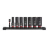 Milwaukee 49-66-7021 Milwaukee 49-66-7021 8-Piece SHOCKWAVE Impact Duty 3/8"Drive Metric Deep 6-Point Socket Set