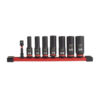 Milwaukee 49-66-7024 8-Piece SHOCKWAVE Impact Duty 3/8"Drive SAE Deep 6-Point Socket Set