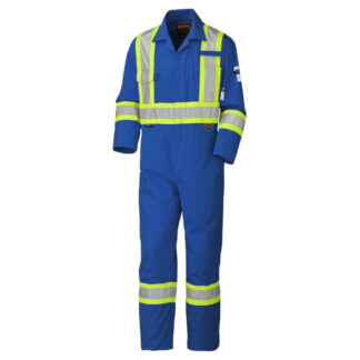 Pioneer 5552T V252001T FLAME-GARD/ARC Rated Safety Coveralls Royal Blue Tall Sizes
