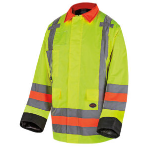 Pioneer 6040 V1190760 Quebec Winter Insulated Traffic Jacket Hi-Viz Yellow