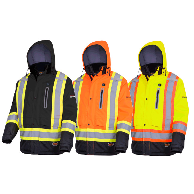 Pioneer 5408 Heated Insulated Safety Jacket - Hi-Vis Yellow