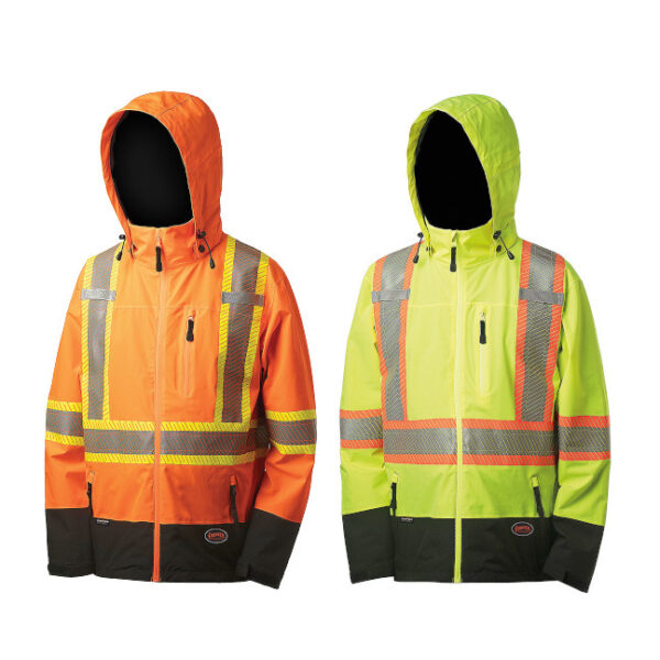 Pioneer Premium Softshell Waterproof Hi-Viz Safety Jacket