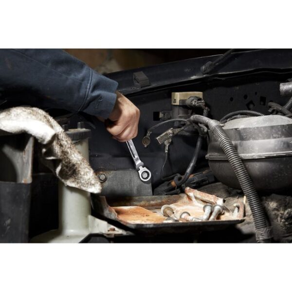 Milwaukee 48-22-9529 Metric Flex Head Ratcheting Combination Wrench Set 7-Piece