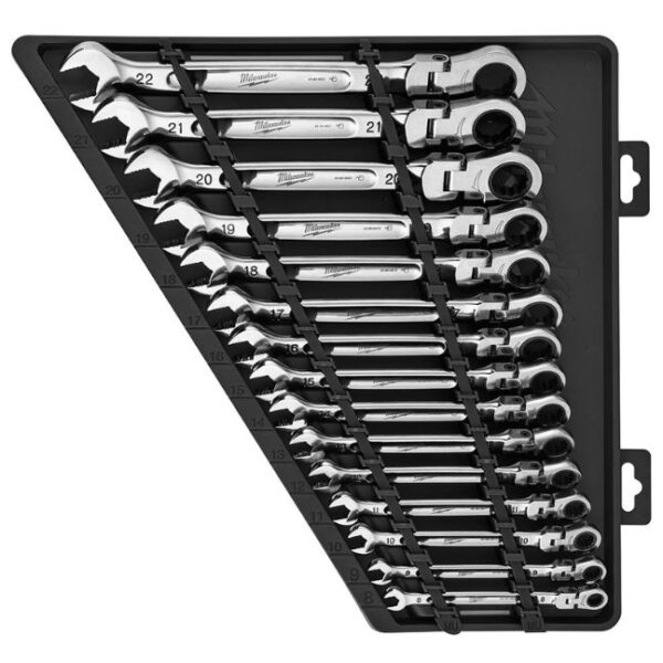 Milwaukee 48-22-9513 Flex Head Ratcheting Combination Metric Wrench Set 15-Piece Milwaukee 48-22-9513 Flex Head Ratcheting Combination Metric Wrench Set 15-Piece