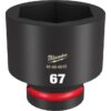 Milwaukee 49-66-6615 SHOCKWAVE™ Impact Duty 1" Drive 67MM Standard 6-Point Socket Metric Milwaukee 49-66-6615 SHOCKWAVE™ Impact Duty 1" Drive 67MM Standard 6-Point Socket Metric