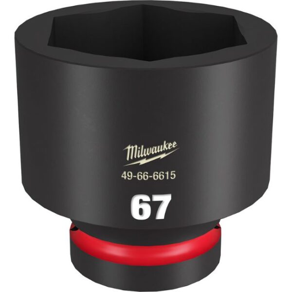 Milwaukee 49-66-6615 SHOCKWAVE™ Impact Duty 1" Drive 67MM Standard 6-Point Socket Metric Milwaukee 49-66-6615 SHOCKWAVE™ Impact Duty 1" Drive 67MM Standard 6-Point Socket Metric