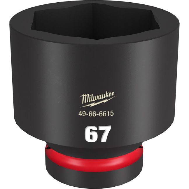 Milwaukee 49-66-6615 SHOCKWAVE™ Impact Duty 1" Drive 67MM Standard 6-Point Socket Metric