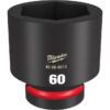 Milwaukee 49-66-6613 SHOCKWAVE Impact Duty 1" Drive 60MM Standard Metric 6-Point Socket Milwaukee 49-66-6613 SHOCKWAVE Impact Duty 1" Drive 60MM Standard Metric 6-Point Socket