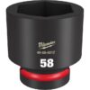 Milwaukee 49-66-6612 SHOCKWAVE Impact Duty 1" Drive 58MM Standard Metric 6-Point Socket Milwaukee 49-66-6612 SHOCKWAVE Impact Duty 1" Drive 58MM Standard Metric 6-Point Socket