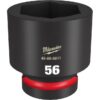 Milwaukee 49-66-6611 SHOCKWAVE Impact Duty 1" Drive 56MM Standard Metric 6-Point Socket Milwaukee 49-66-6611 SHOCKWAVE Impact Duty 1" Drive 56MM Standard Metric 6-Point Socket