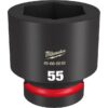 Milwaukee 49-66-6610 SHOCKWAVE Impact Duty 1" Drive 55MM Standard Metric 6-Point Socket Milwaukee 49-66-6610 SHOCKWAVE Impact Duty 1" Drive 55MM Standard Metric 6-Point Socket