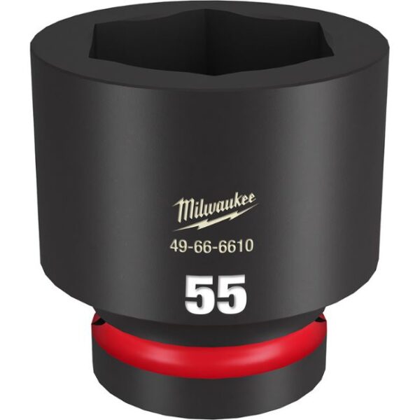 Milwaukee 49-66-6610 SHOCKWAVE Impact Duty 1" Drive 55MM Standard Metric 6-Point Socket Milwaukee 49-66-6610 SHOCKWAVE Impact Duty 1" Drive 55MM Standard Metric 6-Point Socket