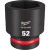 Milwaukee 49-66-6608 SHOCKWAVE Impact Duty 1" Drive 52MM Standard Metric 6-Point Socket Milwaukee 49-66-6608 SHOCKWAVE Impact Duty 1" Drive 52MM Standard Metric 6-Point Socket