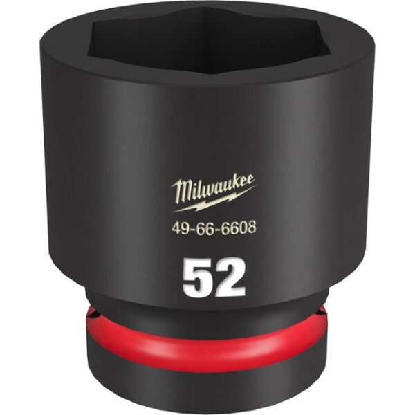 Milwaukee 49-66-6608 SHOCKWAVE Impact Duty 1" Drive 52MM Standard Metric 6-Point Socket Milwaukee 49-66-6608 SHOCKWAVE Impact Duty 1" Drive 52MM Standard Metric 6-Point Socket