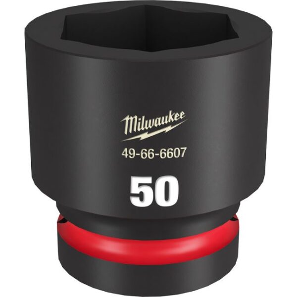Milwaukee 49-66-6607 SHOCKWAVE Impact Duty 1" Drive 50MM Standard Metric 6-Point Socket Milwaukee 49-66-6607 SHOCKWAVE Impact Duty 1" Drive 50MM Standard Metric 6-Point Socket