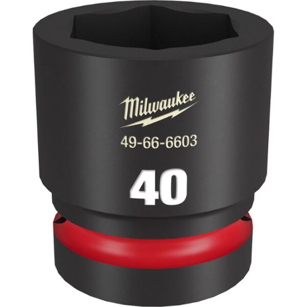 Milwaukee 49-66-6603 SHOCKWAVE Impact Duty 1" Drive 40MM Standard Metric 6-Point Socket Milwaukee 49-66-6603 SHOCKWAVE Impact Duty 1" Drive 40MM Standard Metric 6-Point Socket