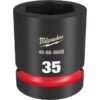 Milwaukee 49-66-6600 SHOCKWAVE Impact Duty 1" Drive 35MM Standard Metric 6-Point Socket Milwaukee 49-66-6600 SHOCKWAVE Impact Duty 1" Drive 35MM Standard Metric 6-Point Socket