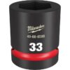 Milwaukee 49-66-6588 SHOCKWAVE Impact Duty 1" Drive 33MM Standard Metric 6-Point Socket Milwaukee 49-66-6588 SHOCKWAVE Impact Duty 1" Drive 33MM Standard Metric 6-Point Socket