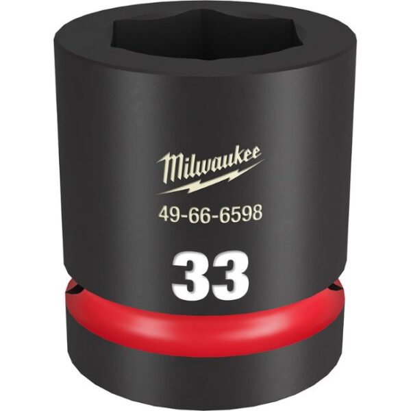 Milwaukee 49-66-6588 SHOCKWAVE Impact Duty 1" Drive 33MM Standard Metric 6-Point Socket Milwaukee 49-66-6588 SHOCKWAVE Impact Duty 1" Drive 33MM Standard Metric 6-Point Socket