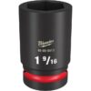 Milwaukee 49-66-6513 SHOCKWAVE Impact Duty 1" Drive 1-9/16" Standard SAE 6-Point Socket Milwaukee 49-66-6513 SHOCKWAVE Impact Duty 1" Drive 1-9/16" Standard SAE 6-Point Socket