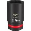 Milwaukee 49-66-6511 SHOCKWAVE Impact Duty 1" Drive 1-7/16" Standard SAE 6-Point Socket Milwaukee 49-66-6511 SHOCKWAVE Impact Duty 1" Drive 1-7/16" Standard SAE 6-Point Socket