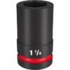 Milwaukee 49-66-6508 SHOCKWAVE Impact Duty 1" Drive 1-1/4" Standard SAE 6-Point Socket Milwaukee 49-66-6508 SHOCKWAVE Impact Duty 1" Drive 1-1/4" Standard SAE 6-Point Socket