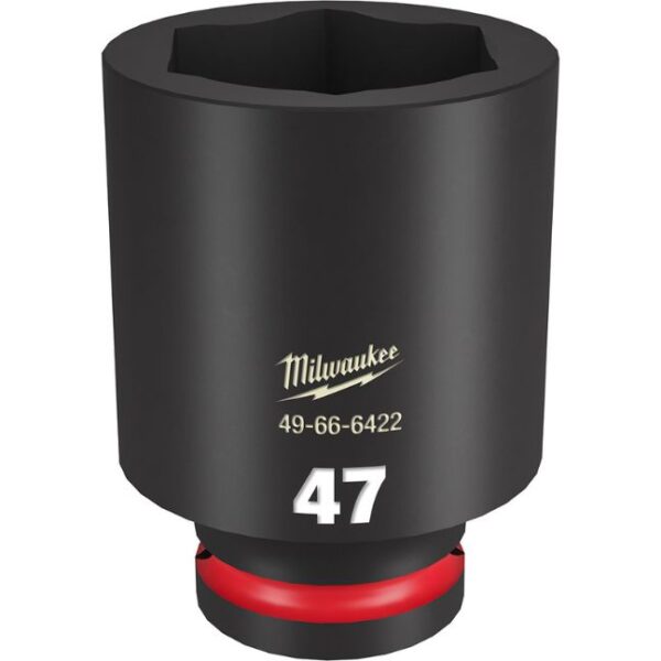 Milwaukee 49-66-6422 SHOCKWAVE Impact Duty 3/4" Drive 47MM Standard Metric 6-Point Socket Milwaukee 49-66-6422 SHOCKWAVE Impact Duty 3/4" Drive 47MM Standard Metric 6-Point Socket