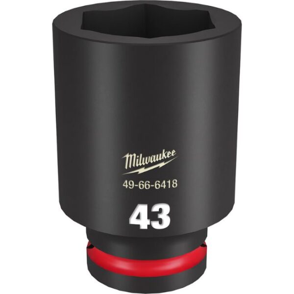 Milwaukee 49-66-6418 SHOCKWAVE Impact Duty 3/4" Drive 43MM Standard Metric 6-Point Socket Milwaukee 49-66-6418 SHOCKWAVE Impact Duty 3/4" Drive 43MM Standard Metric 6-Point Socket