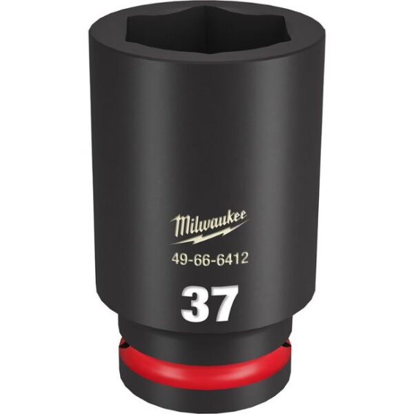 Milwaukee 49-66-6412 SHOCKWAVE Impact Duty 3/4" Drive 37MM Standard Metric 6-Point Socket Milwaukee 49-66-6412 SHOCKWAVE Impact Duty 3/4" Drive 37MM Standard Metric 6-Point Socket