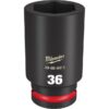 Milwaukee 49-66-6411 SHOCKWAVE Impact Duty 3/4" Drive 36MM Standard Metric 6-Point Socket Milwaukee 49-66-6411 SHOCKWAVE Impact Duty 3/4" Drive 36MM Standard Metric 6-Point Socket