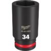 Milwaukee 49-66-6409 SHOCKWAVE Impact Duty 3/4" Drive 34MM Standard Metric 6-Point Socket Milwaukee 49-66-6409 SHOCKWAVE Impact Duty 3/4" Drive 34MM Standard Metric 6-Point Socket