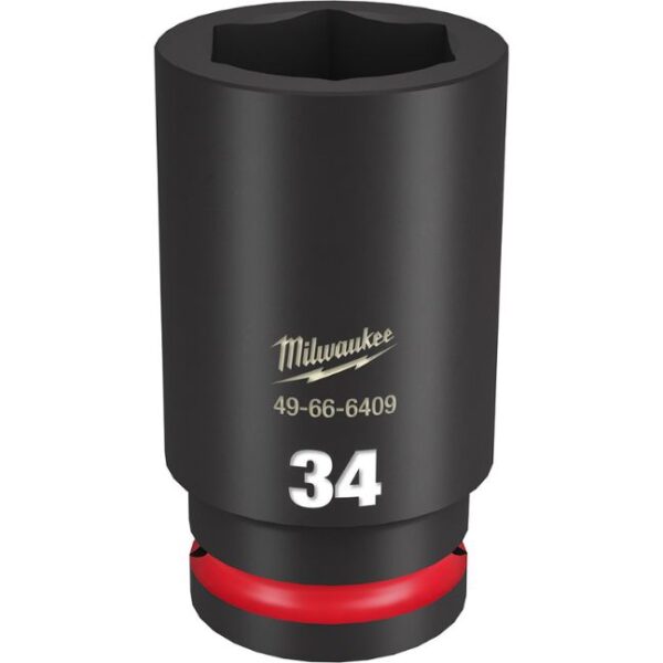 Milwaukee 49-66-6409 SHOCKWAVE Impact Duty 3/4" Drive 34MM Standard Metric 6-Point Socket Milwaukee 49-66-6409 SHOCKWAVE Impact Duty 3/4" Drive 34MM Standard Metric 6-Point Socket