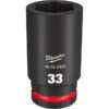 Milwaukee 49-66-6408 SHOCKWAVE Impact Duty 3/4" Drive 33MM Standard Metric 6-Point Socket Milwaukee 49-66-6408 SHOCKWAVE Impact Duty 3/4" Drive 33MM Standard Metric 6-Point Socket