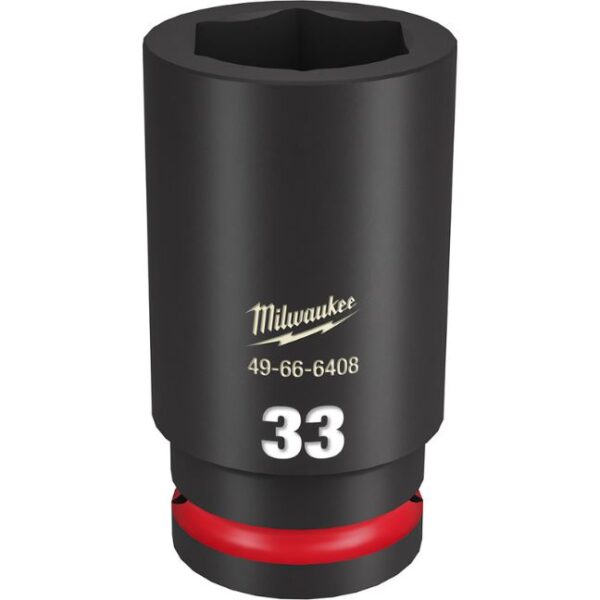 Milwaukee 49-66-6408 SHOCKWAVE Impact Duty 3/4" Drive 33MM Standard Metric 6-Point Socket Milwaukee 49-66-6408 SHOCKWAVE Impact Duty 3/4" Drive 33MM Standard Metric 6-Point Socket