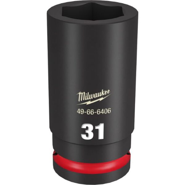 Milwaukee 49-66-6406 SHOCKWAVE Impact Duty 3/4" Drive 31MM Standard Metric 6-Point Socket Milwaukee 49-66-6406 SHOCKWAVE Impact Duty 3/4" Drive 31MM Standard Metric 6-Point Socket