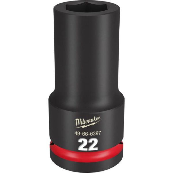 Milwaukee 49-66-6397 SHOCKWAVE Impact Duty 3/4" Drive 22MM Standard Metric 6-Point Socket Milwaukee 49-66-6397 SHOCKWAVE Impact Duty 3/4" Drive 22MM Standard Metric 6-Point Socket